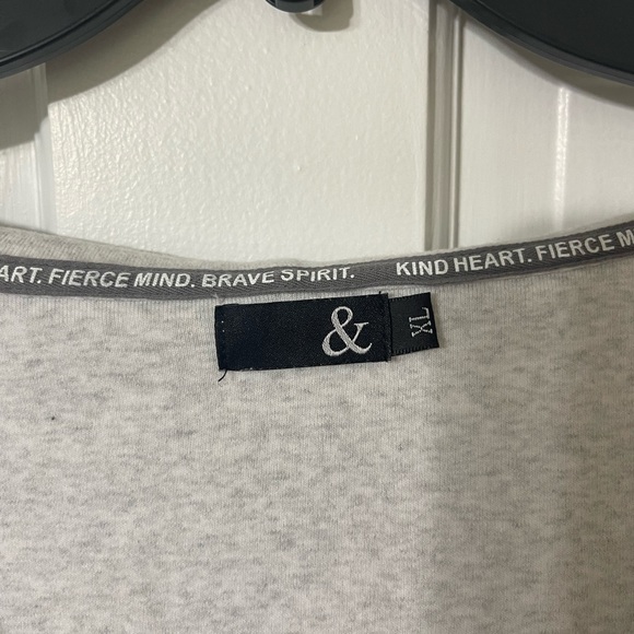 grey floral half zip hoodie - Picture 4 of 4